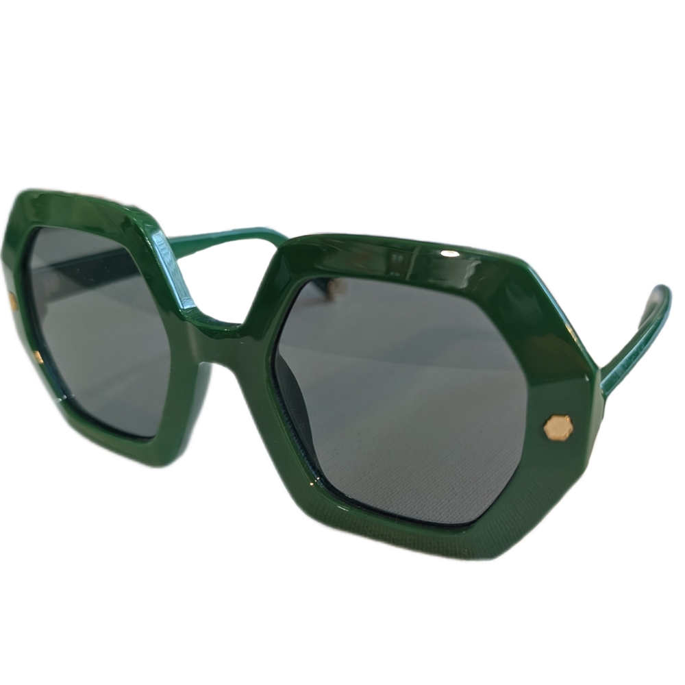 Green Hexagonal Sunglasses